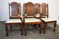 SET OF 6 WANUT DINING ROOM CHAIRS