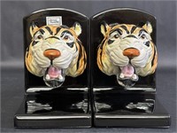 Tiger Head Bookends OFF 1988