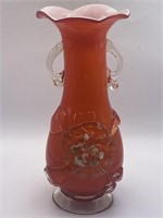 10” Tall Art Glass Handmade Vase