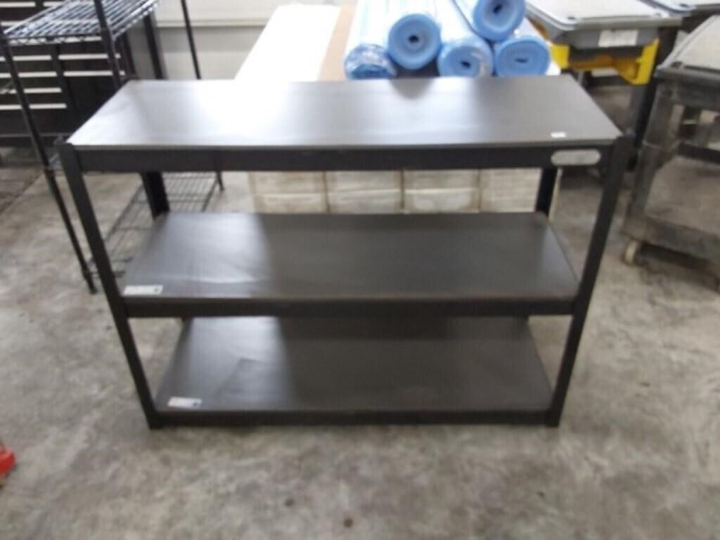 Metal shelve, 4' long x 18" deep x 36"