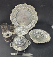 Silverplate Hollow Ware incl Butter Dish