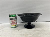Black glass bowl planter