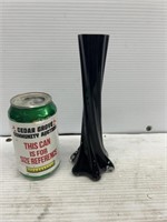 Solid ebony glass vase