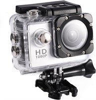 HD 1080P Mini Cam  Waterproof 30M  2-in White