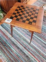Checker board side table 26" t x 24" x 24"