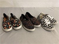 3 Pairs of Halloween Themed Shoes- Sizes 6 & 6.5