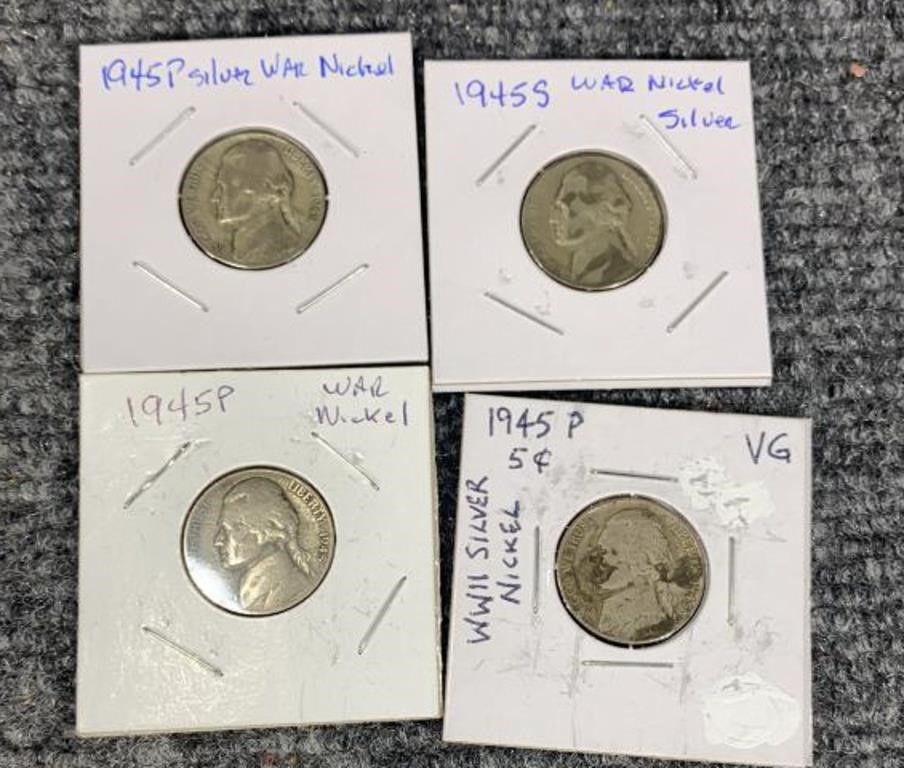 4 Jefferson War Nickels