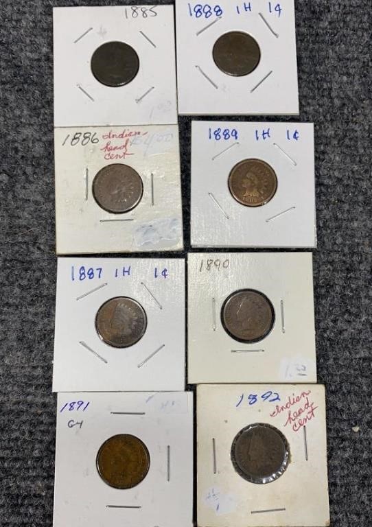 1885-1892 Indian Head Pennies