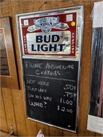 Bud Light Mirrored Bar Sign/Chalkboard