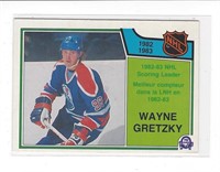 WAYNE GRETZKY 1983-84 OPC #217 SCORING LEADERS