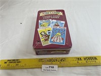 New! Sealed!  4 Jumbo Playing Card Games in Tin