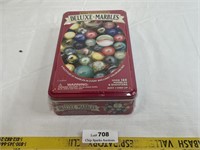New! Sealed!  Deluxe Marbles Game in Tin