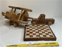 Wooden Toys & Wooden Travel Chess Game