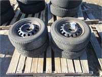 (4) 185/65R14 Tires on 4-Hole Steel Rims