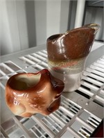 Little ceramic Frog planter and Pitcher   (Connex