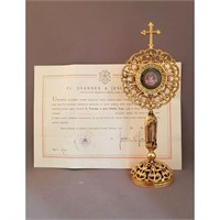 A Rare And Important Documented Reliquary St Ther