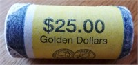 (25) Bank Roll 2000-P $25 B.U. Sacagawea Coins