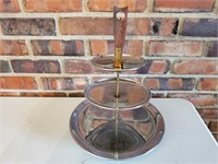 Vintage tiered serving tray