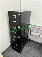 4-Drawer Black Filing Cabinet