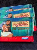 3 packs Pocahontas Trading Cards Lot