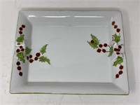 Vintage Hand-Painted Porcelain Holiday Dish