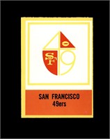 1967 Philadelphia #180 San Francisco 49ers Logo EX