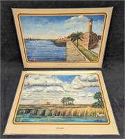 2 Mary Quinnan Whittle Old Florida Art Placemats
