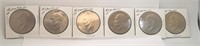 6 - Bi-Centennial P Ike Dollar Coins