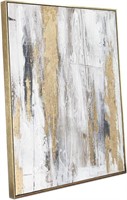 Zessonic Abstract wall art with Gold foil, FRAMED
