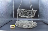 heavy duty 3-tier hanging kitchen baskets