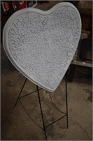 48" Tall Metal Heart on Folding Stand