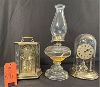 Vintage KUNDO Brass and Glass Anniversar Quartz