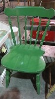 GREEN PAINTED COUNTRY CHAIR