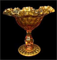 Fenton Amber Candy Dish