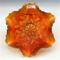 Fenton Marigold Holly Ruffled Bowl