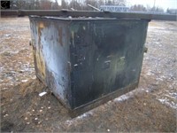 5' x 5' x 4' high steel refuse bin