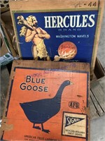 Blue Goose, Hercules wood box ends