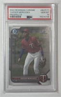 2022 1st Bowman Chrome Yasser Mercedes PSA 10!