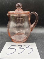 Pink Depression Lidded Pitcher