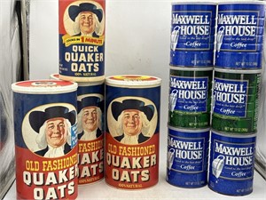 -3 -2 pound. Quaker Oats containers 1-1 pound