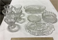 Lot of glassware w/ dessert dishes