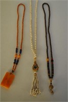 3 Antique Asian Necklaces