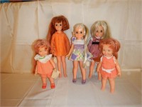 Five Ideal dolls:
