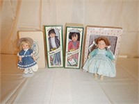 Two Sarah's Attic and two assorted dolls: