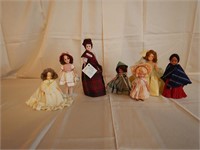 Seven assorted dolls: