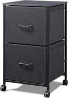 DEVAISE 2-Drawer Mobile File Cabinet, Black