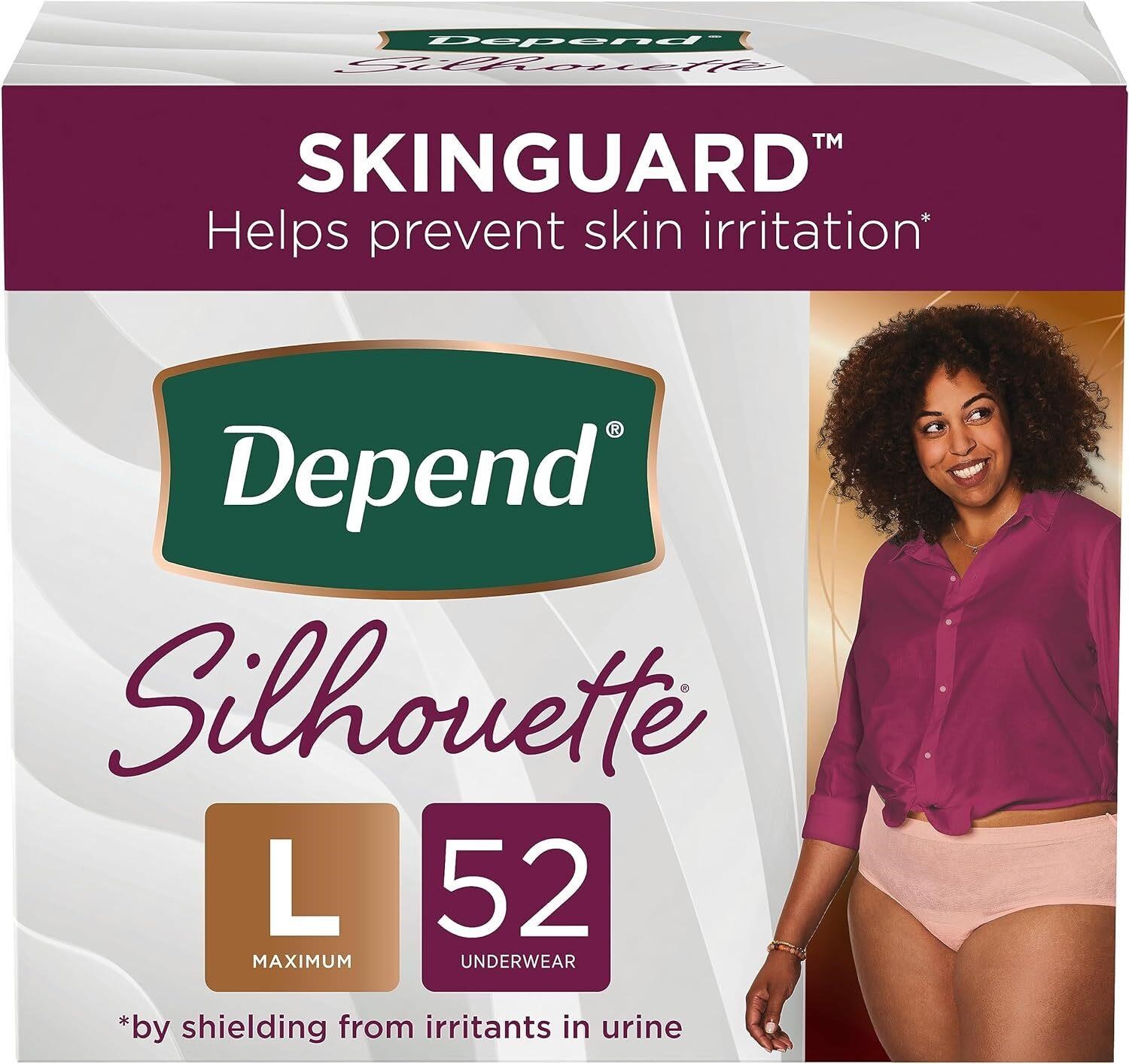 Depend Silhouette Underwear Women's Large Pink
