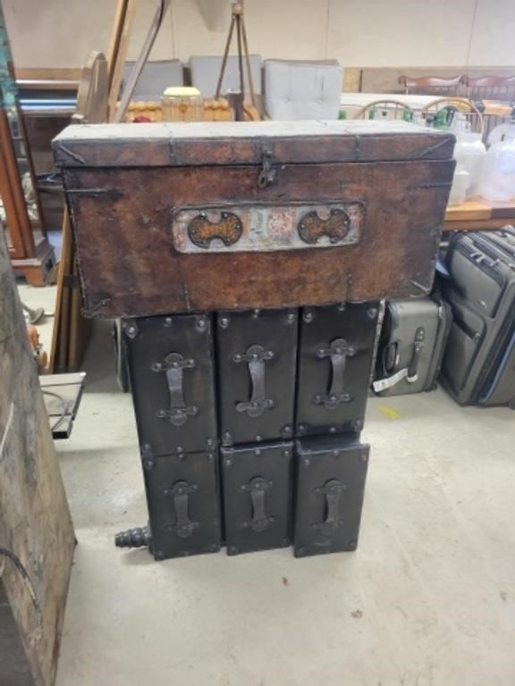 Modern Steamer Trunk & Chest of Drawers