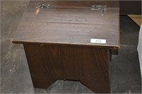 Small Vintage Wood Storage Bench Side Table. READ