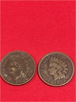 2 - Indian Head Pennies 1904,1892